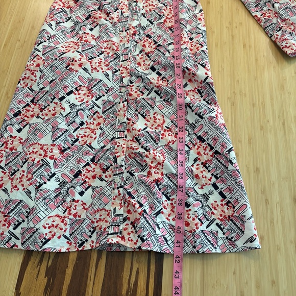 Boden Posey Glasshouse Print Shirtdress Size 4L - Picture 12 of 12